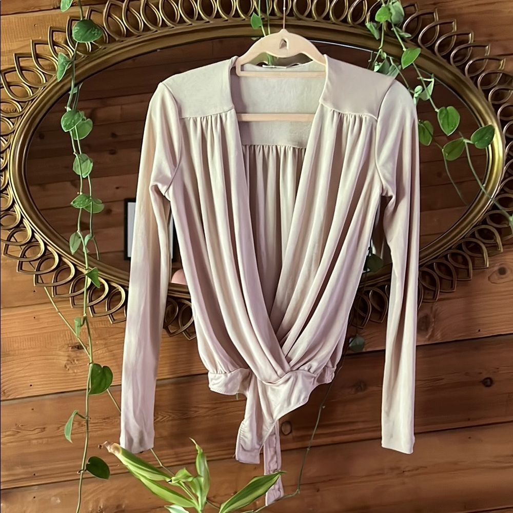 Free People Blush Wrap Top/Bodysuit